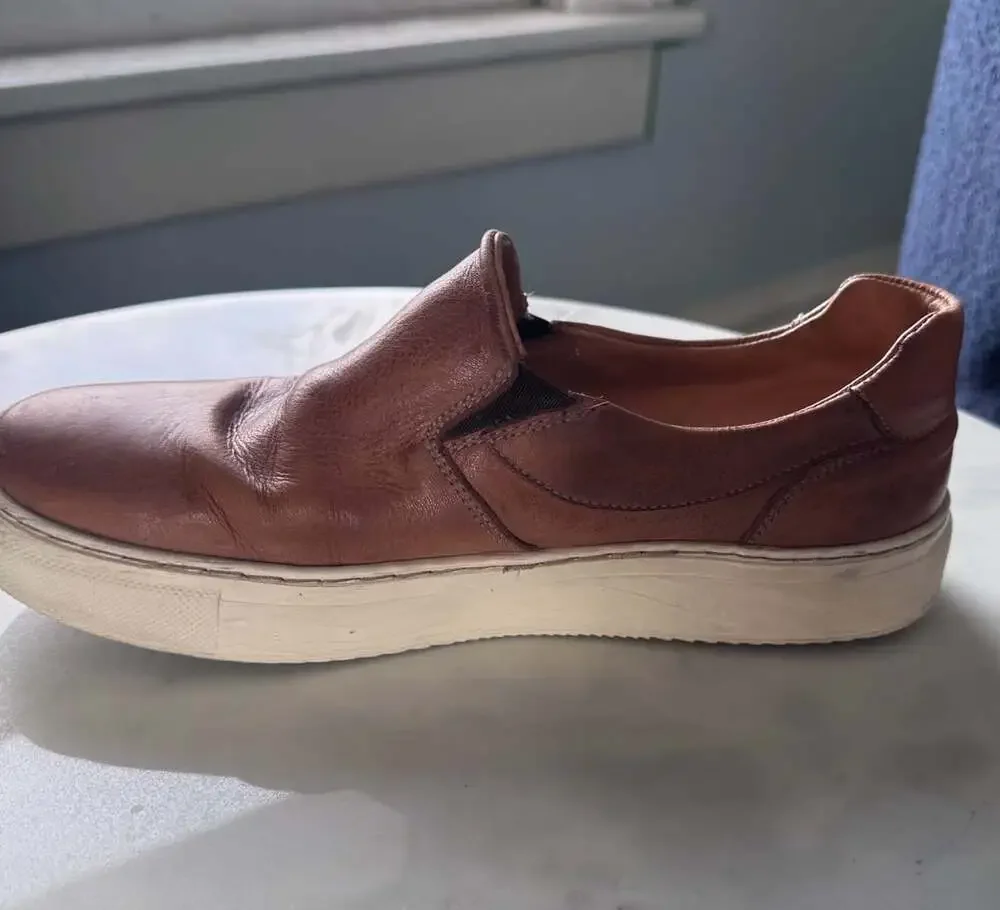 Bed Stu Hermione Slip-On Sneaker Tan Rustic Mason Leather 7